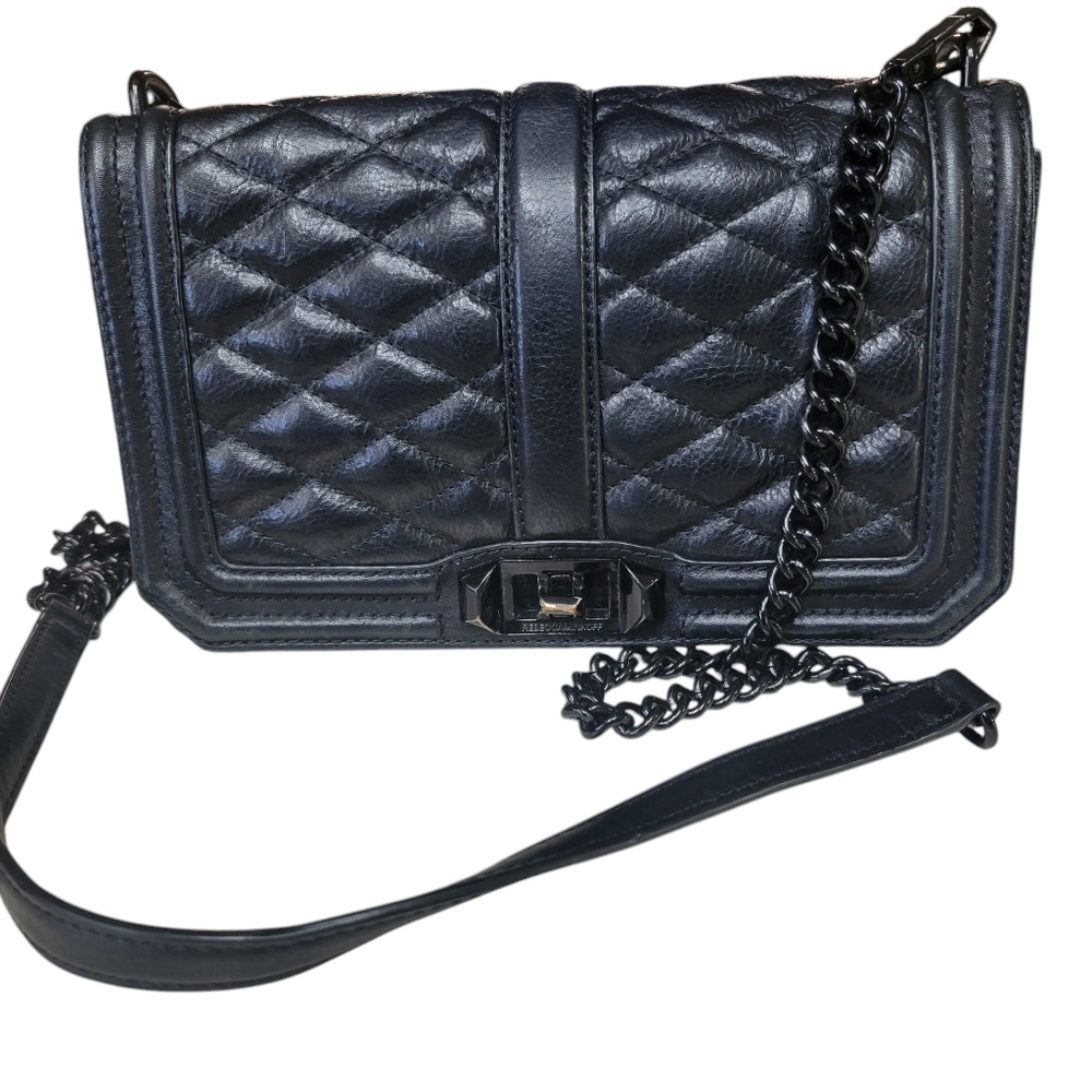 Rebecca Minkoff Black Quilted Crossbody Purse